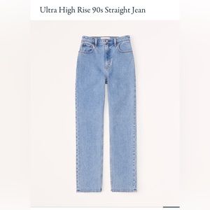 NWOT Abercrombie Ultra High Rise 90s Straight Jean